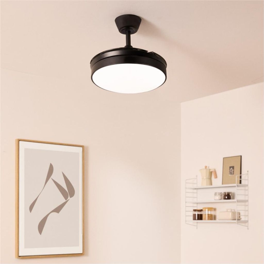 WIND CLEAR - Deckenventilator 40W leise einziehbare Flügel mit LED-Licht verschiedene Größen