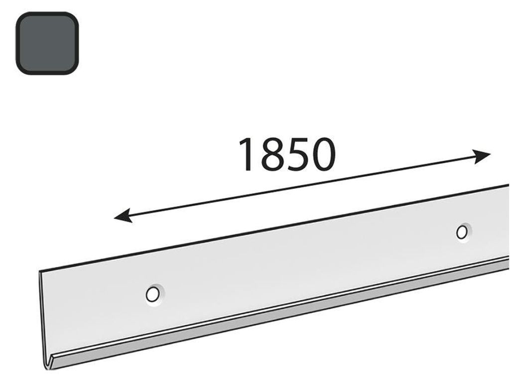 INTEGRI Anthrazit Horizontalschiene 1850mm Garderobensystem Verbindungsschiene Regal Stahl