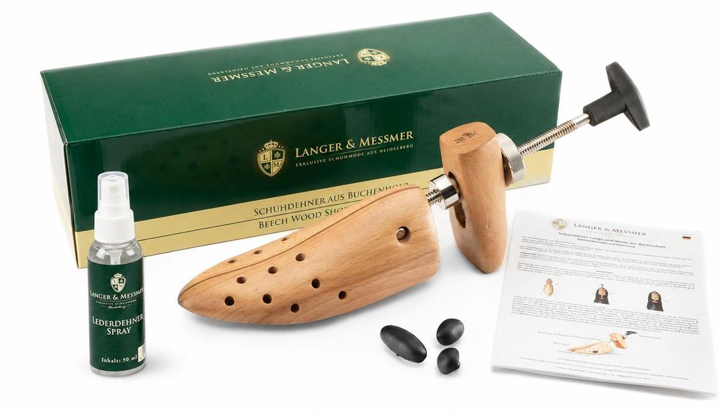 Langer & Messmer Schuhdehner aus Buchenholz für Herren, Produktbild  KI-generiertes Bild