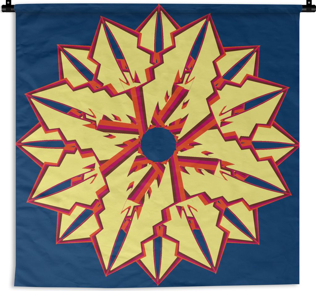 MuchoWow Wandteppich Wandbehang Sterne - Muster - Abstrakt 60x60 cm Tapisserie Dekoration Wandtuch - Dekorationen - Wand Decke