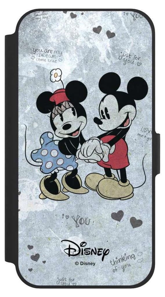 NIVOCASE Klapphülle für Apple iPhone 12 Pro Handyhülle aus Kunst Leder NIVOflip schwarz Disney Vintage