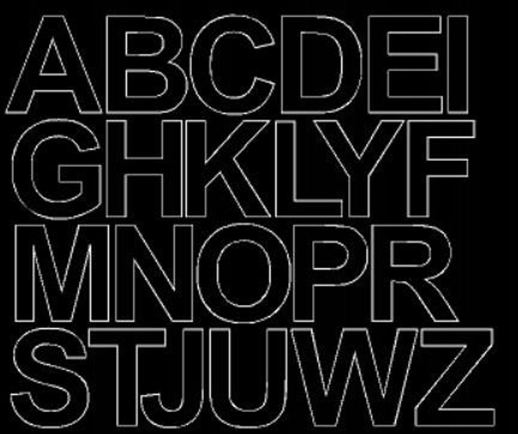 Selbstklebende Buchstabenaufkleber, 4,5 cm, matt schwarz