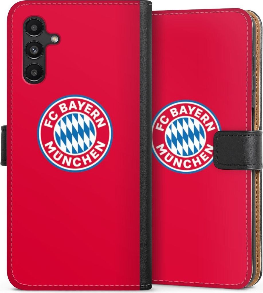 DeinDesign Klapphülle für Samsung Galaxy A04s Handytasche Lederhülle Tasche FC Bayern München FCB Logo