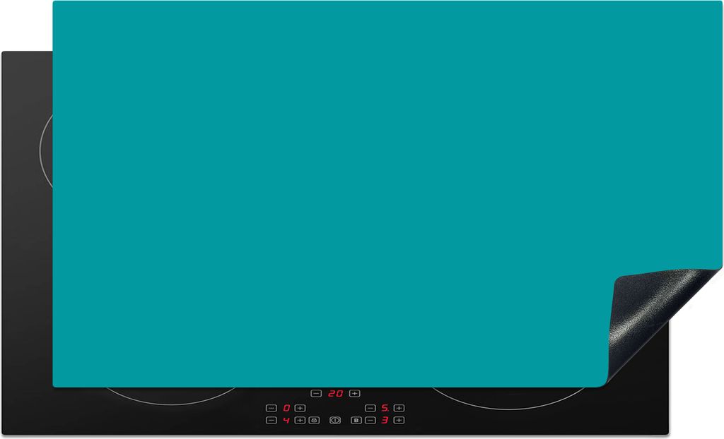 KitchenYeah Herdabdeckplatte Blau - Unifarben , 91x52cm, Küche Deko, Glaskeramikkochfeld Herdabdeckung, Abdeckplatte fùr Kochfeld