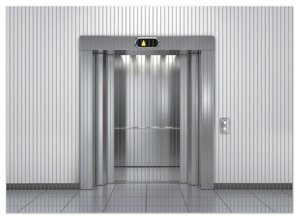 Wallario Duschmatte Antirutschmatte Badmatte Fußmatte Fahrstuhl, Größe ca. 90 x 65 cm