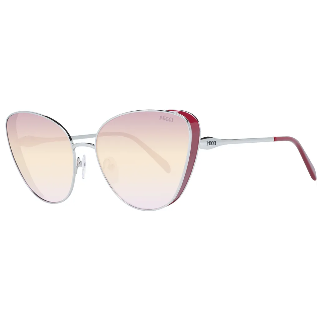 Lunettes de soleil de luxe pour femme Emilio Pucci EP0186 argentées