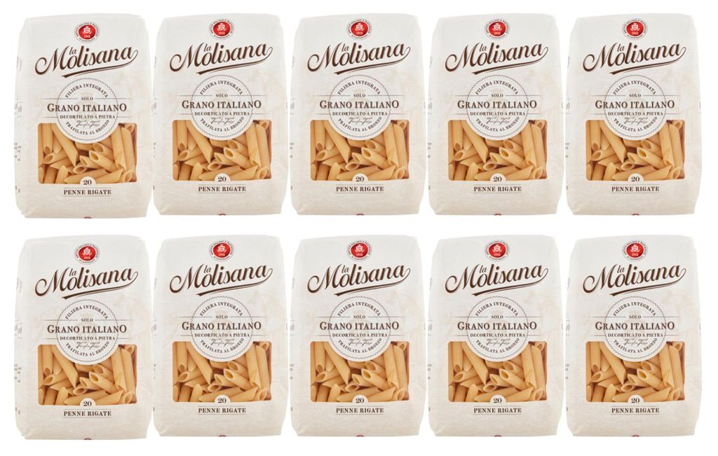 Pâtes Penne Rigate n° 20, 500 g - La Molisana - 10 x Image du produit 