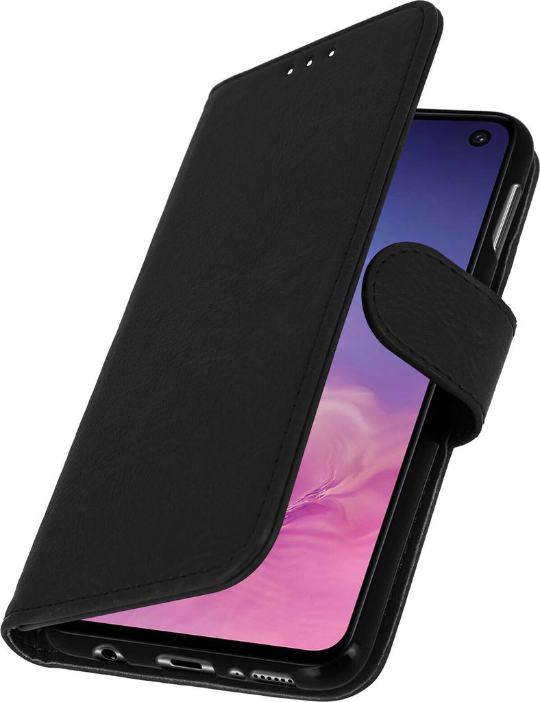 Avizar, Flip Cover Geldbörse, Klappetui Kunstleder für Samsung Galaxy S10e, Schwarz