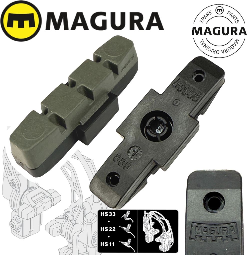 Magura Bremsbeläge für Beschichtete Felgen Hs11 HS22 HS33 Evo Grau