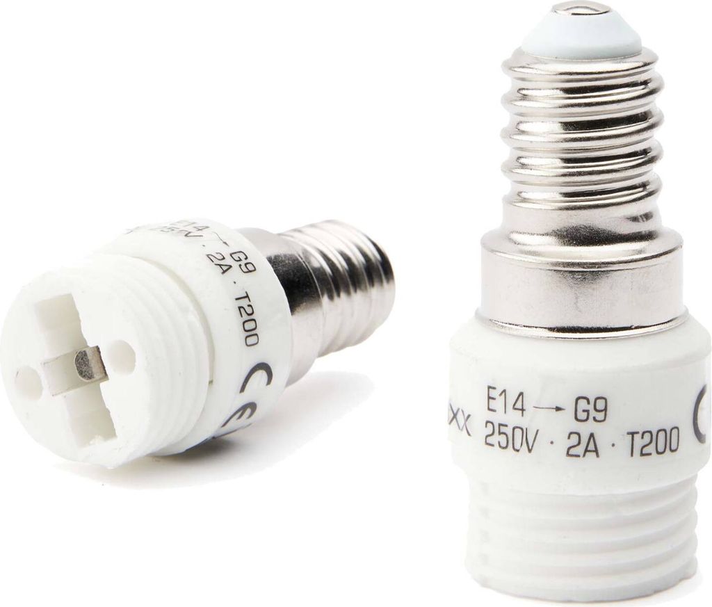 Lampenfassung E14 auf G9 Adapter für gängige Leuchtmittel Produktbild 