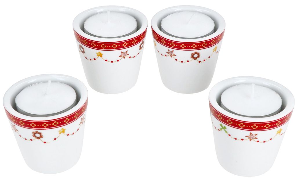 4x držák na čajovou svíčku Vánoční sen H 5,1 cm Tyčinkové Obrázek produktu 