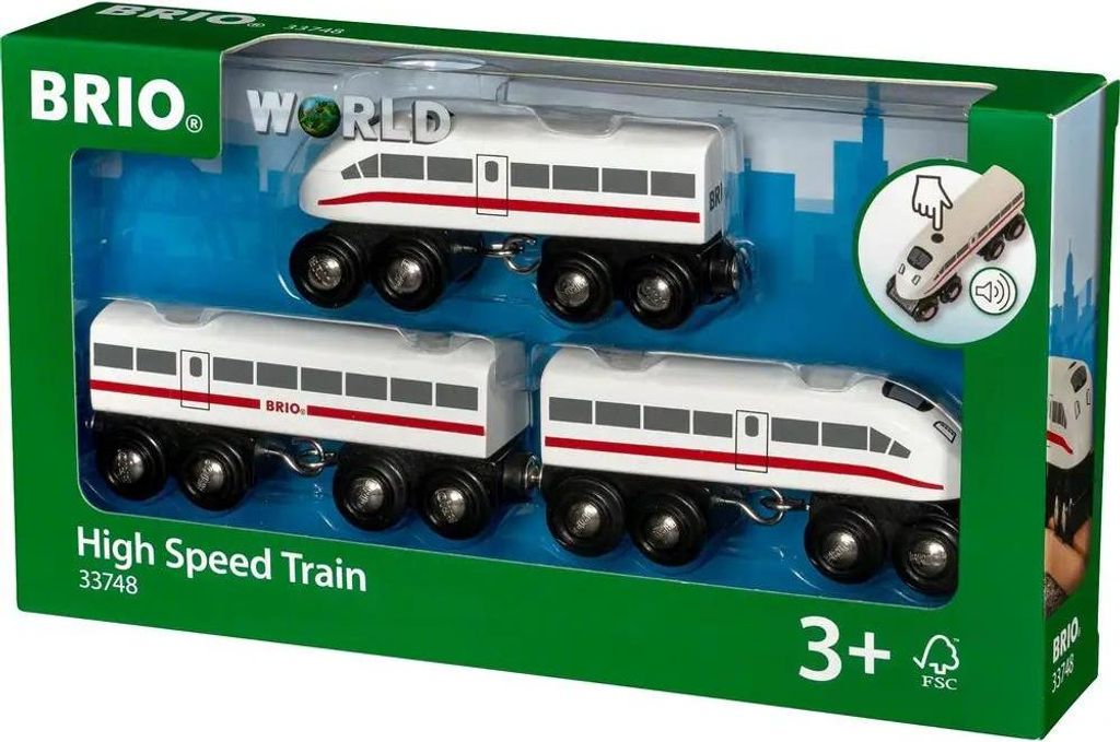 Brio 33748 Pociąg ekspresowy z dźwiękiem, 3 szt Zdjęcie produktu 