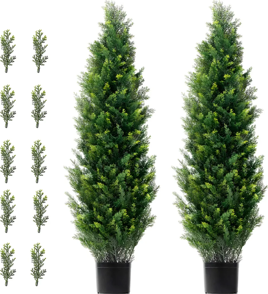 Set 2 Alberi Artificiali Cedro 48'' SucceBuy | Decorazione Esterna UV