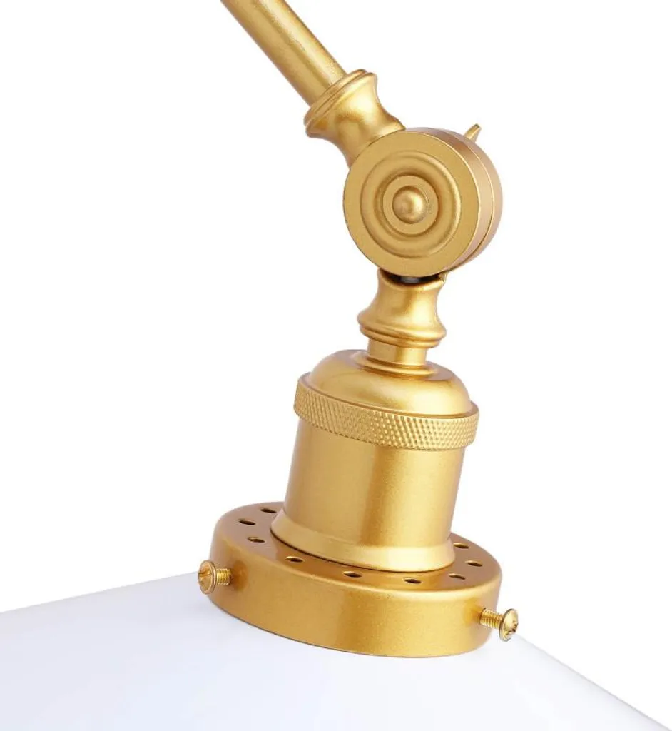 Lampe Murale Articulée en Métal Blanc pour Lecture et Bureau Rétro E27
