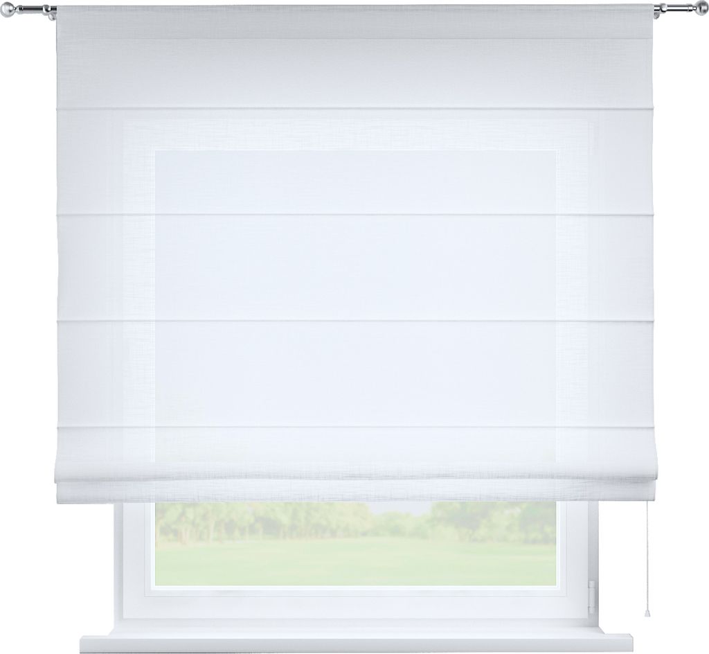 Dekoria Raffrollo Torino, weiß, 120 x 170 cm