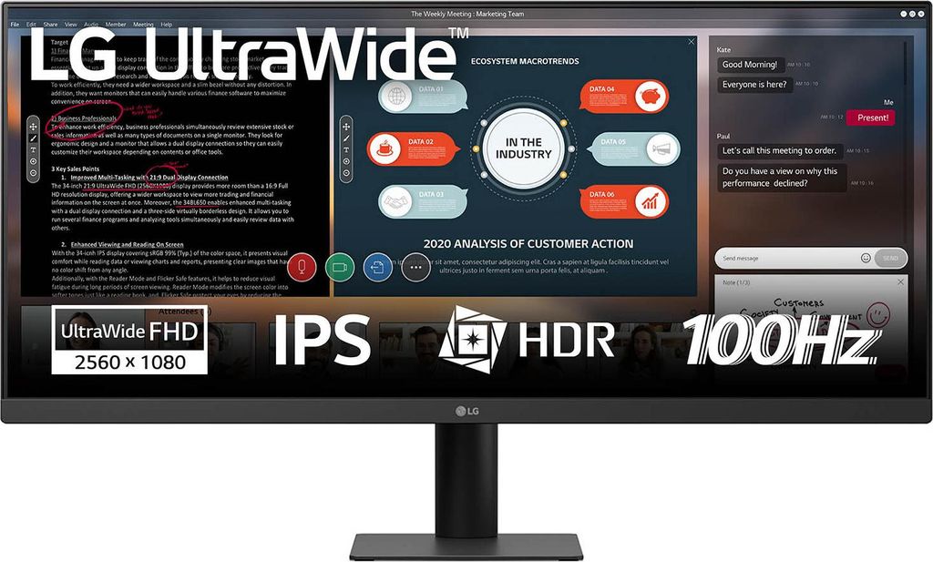 LG 29U511A-B, 73,7 cm (29"), 2560 x 1080 Pixel, WFHD, LCD, Produktbild 