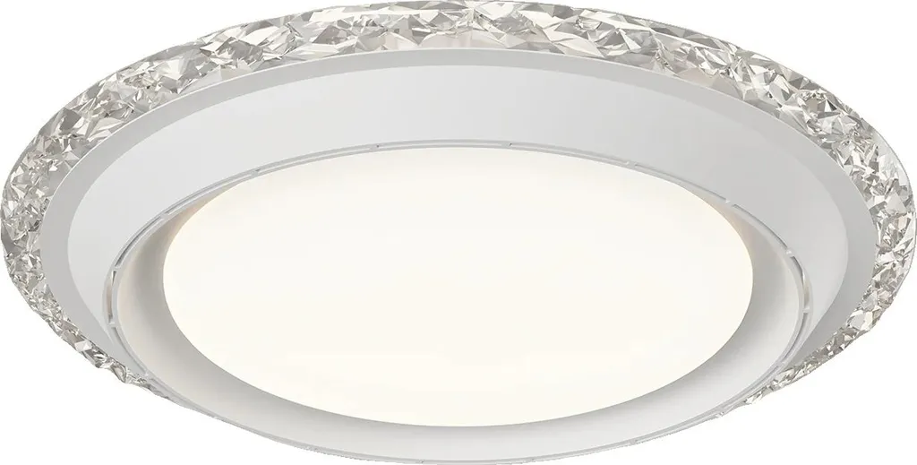 Plafonnier ventilateur sans pales en cristal 50cm avec télécommande IR