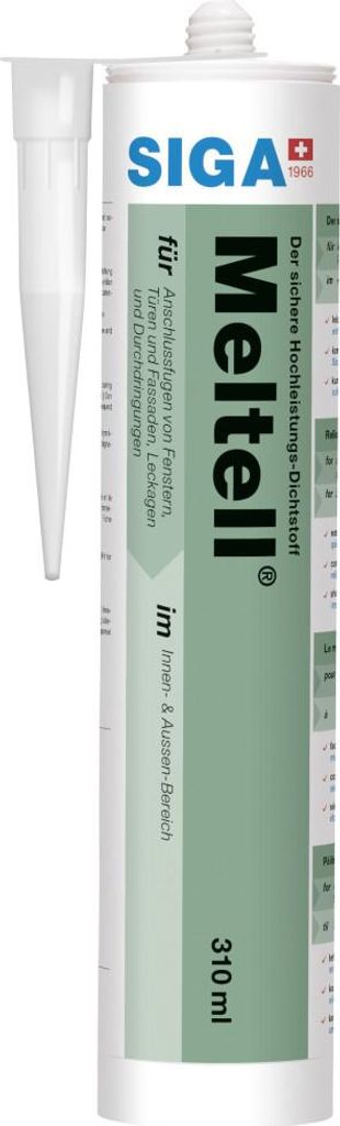 Siga Hochleistungsdichtstoff Meltell Kartusche 310 ml weiß Produktbild 