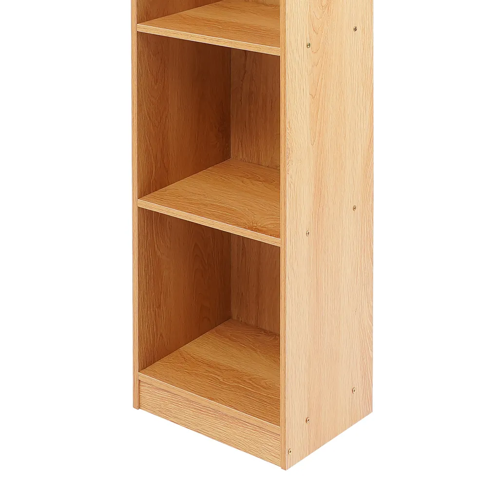 Bibliothèque étroite d'angle 152cm pour optimiser les coins perdus chêne