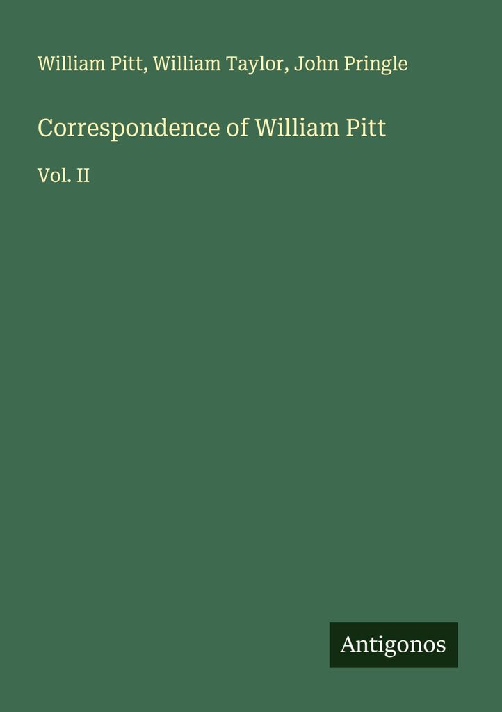 Korrespondenz von William Pitt