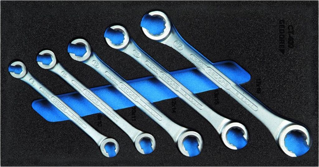 GEDORE 1500 CT1-400 Doppelringschlüssel-Satz, offen, in Check-Tool-Modul, 2309068