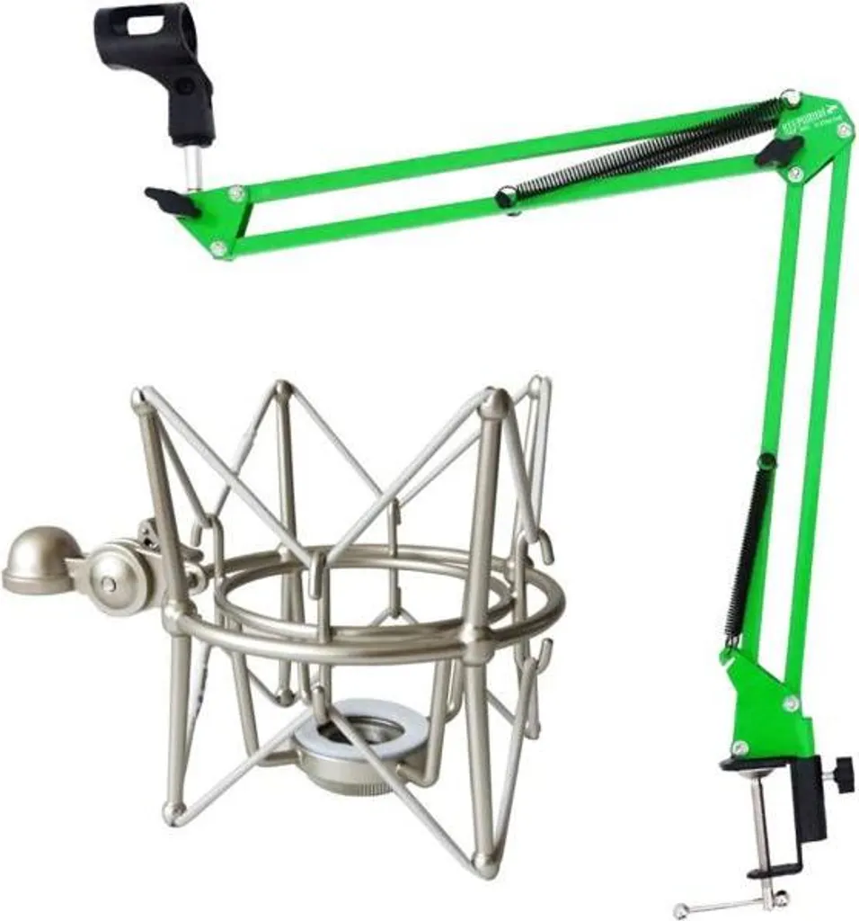 Acquista Keepdrum NB35 GR Braccio Microfono Verde con Ragno MS089SV