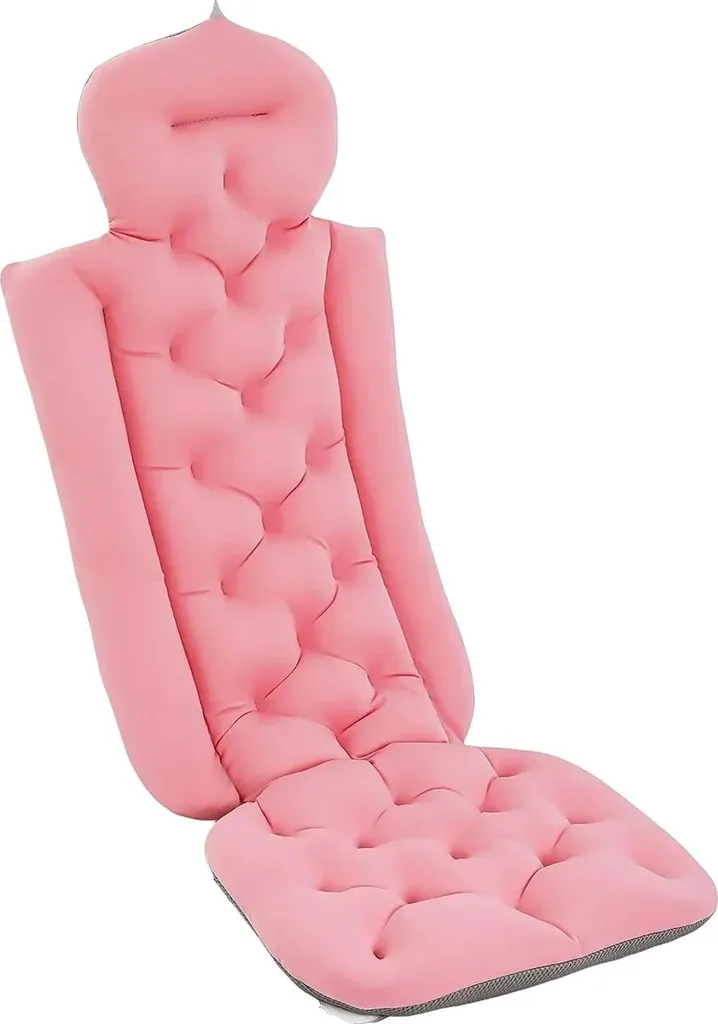 Coussin de bain rose à design ergonomique et séchage rapide ultra doux