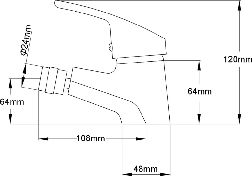 Mitigeur Bidet Chrome Anti-calcaire - Cartouche Céramique et Jet Orientable - 6