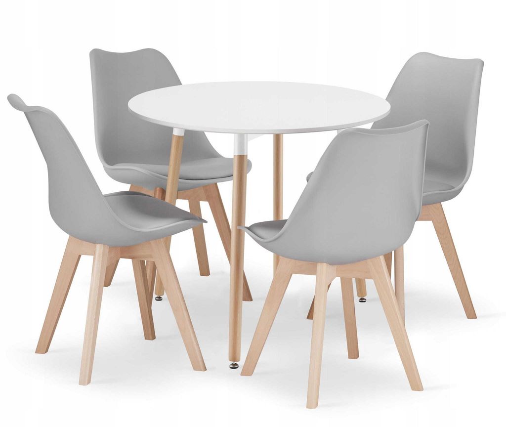 Ensemble Repas - Leobert - Kami/Mark - Blanc/Gris - 80 Cm - Image du produit 