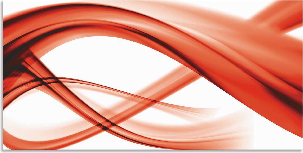 ARTland Wandbild Alu für Innen & Outdoor Abstrakte Komposition (rot) Größe: 40x20 cm