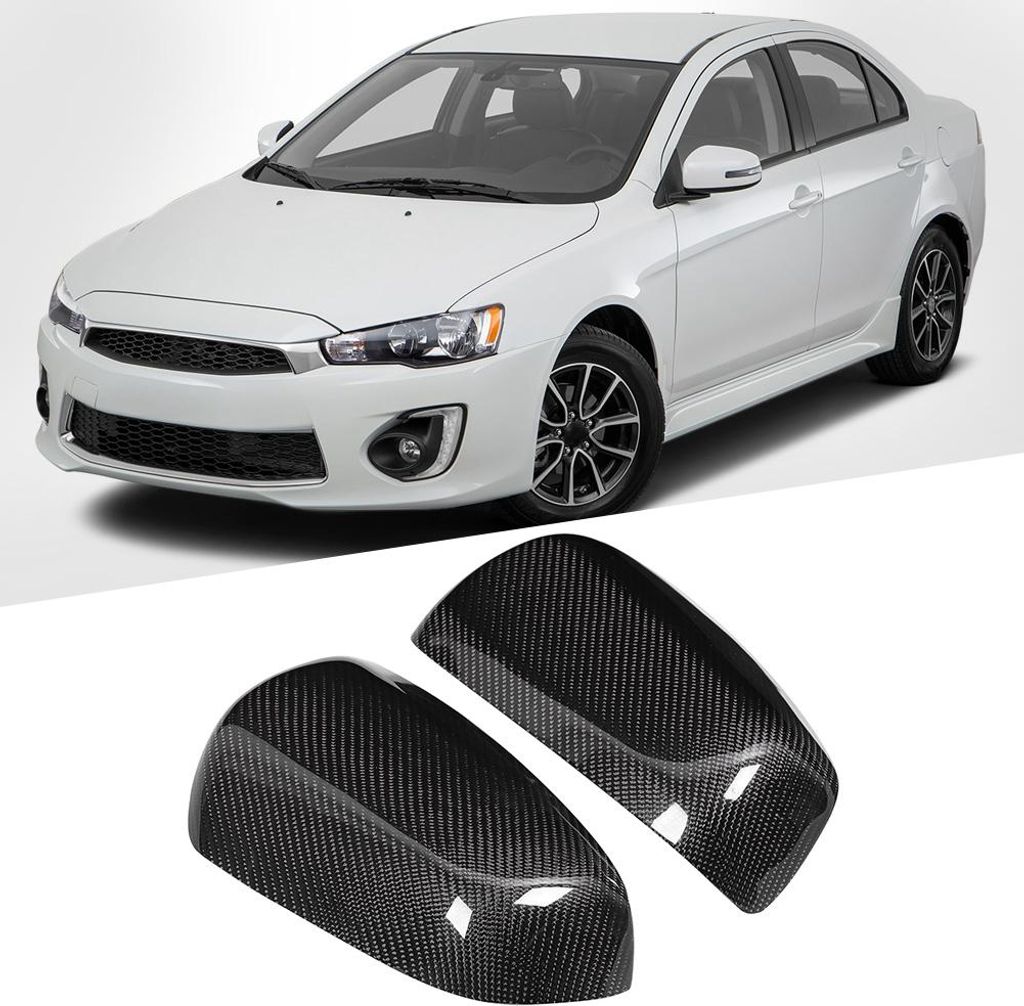 2-teilige Rückspiegelabdeckung, passend für Mitsubishi Lancer EX EVO X 10 2009–2016