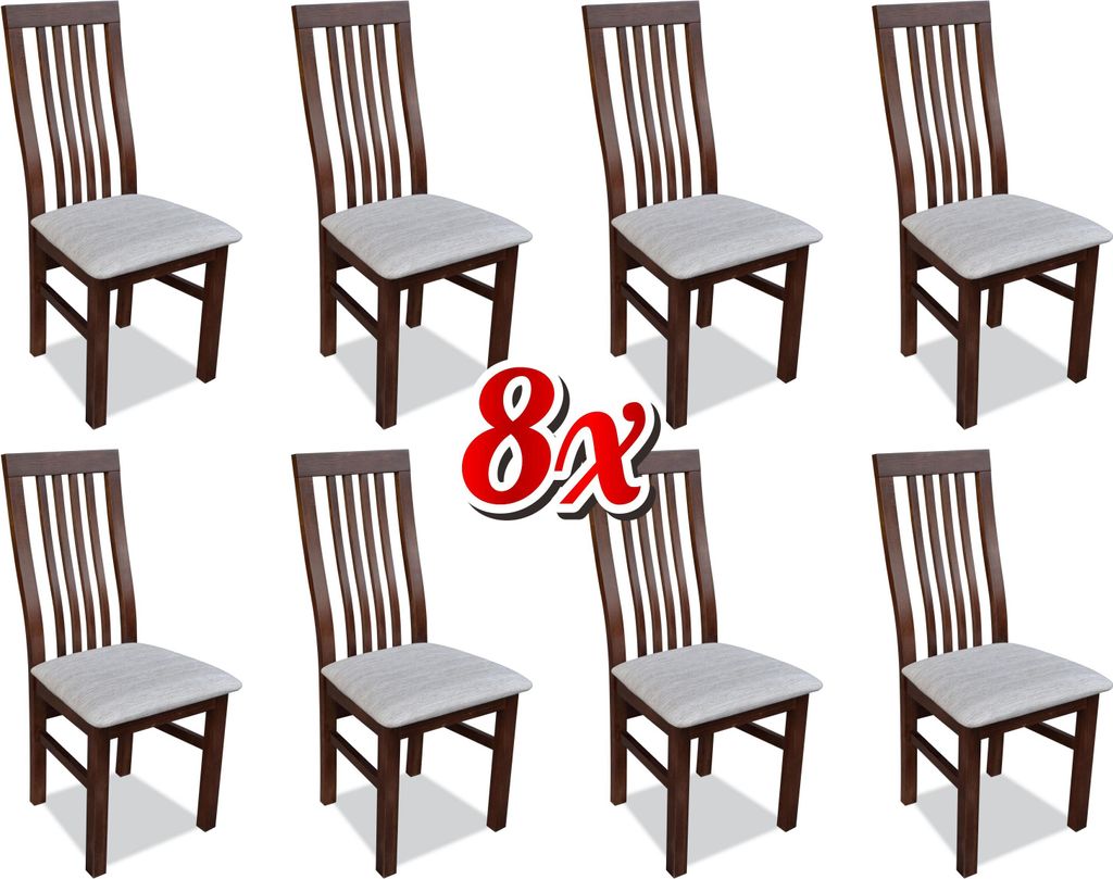 Esszimmer Stoff Möbel Sessel Set 8x Stuhl Design Lehnstuhl Polster Stühle Gastro