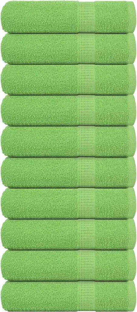 Asciugamani da doccia FROGN 10 pezzi verde mela 70x140 cm 360 g/m²