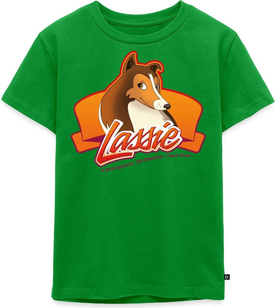 Spreadshirt Lassie Logo Kinder Premium T-Shirt, 134/140 (8 Jahre), Grün