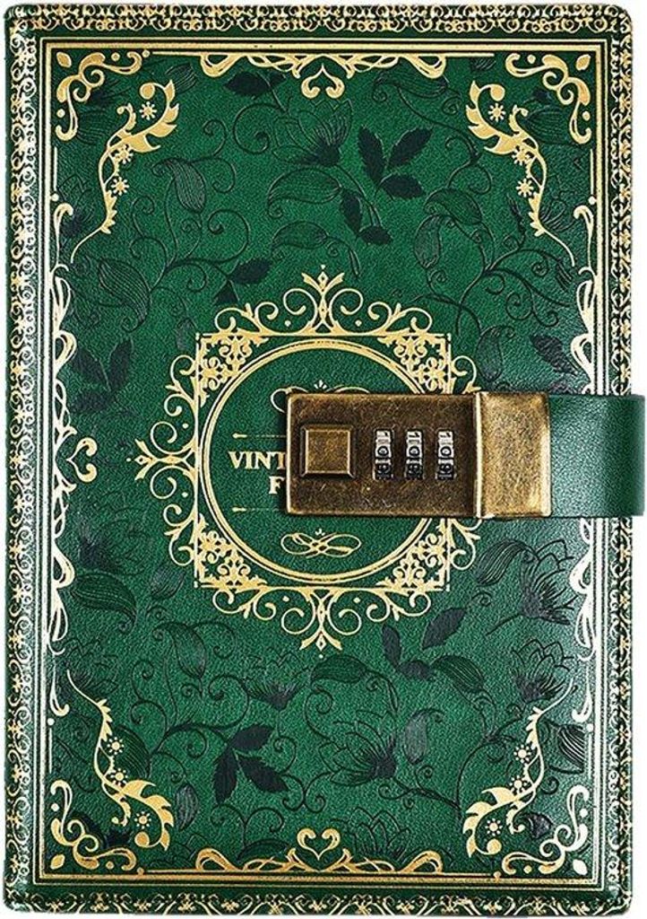Notizbuch mit Schloss - Notizbuch mit Schloss - Premium Papier - Notizbuch mit Schloss - Zahlenschloss - Tagebuch
