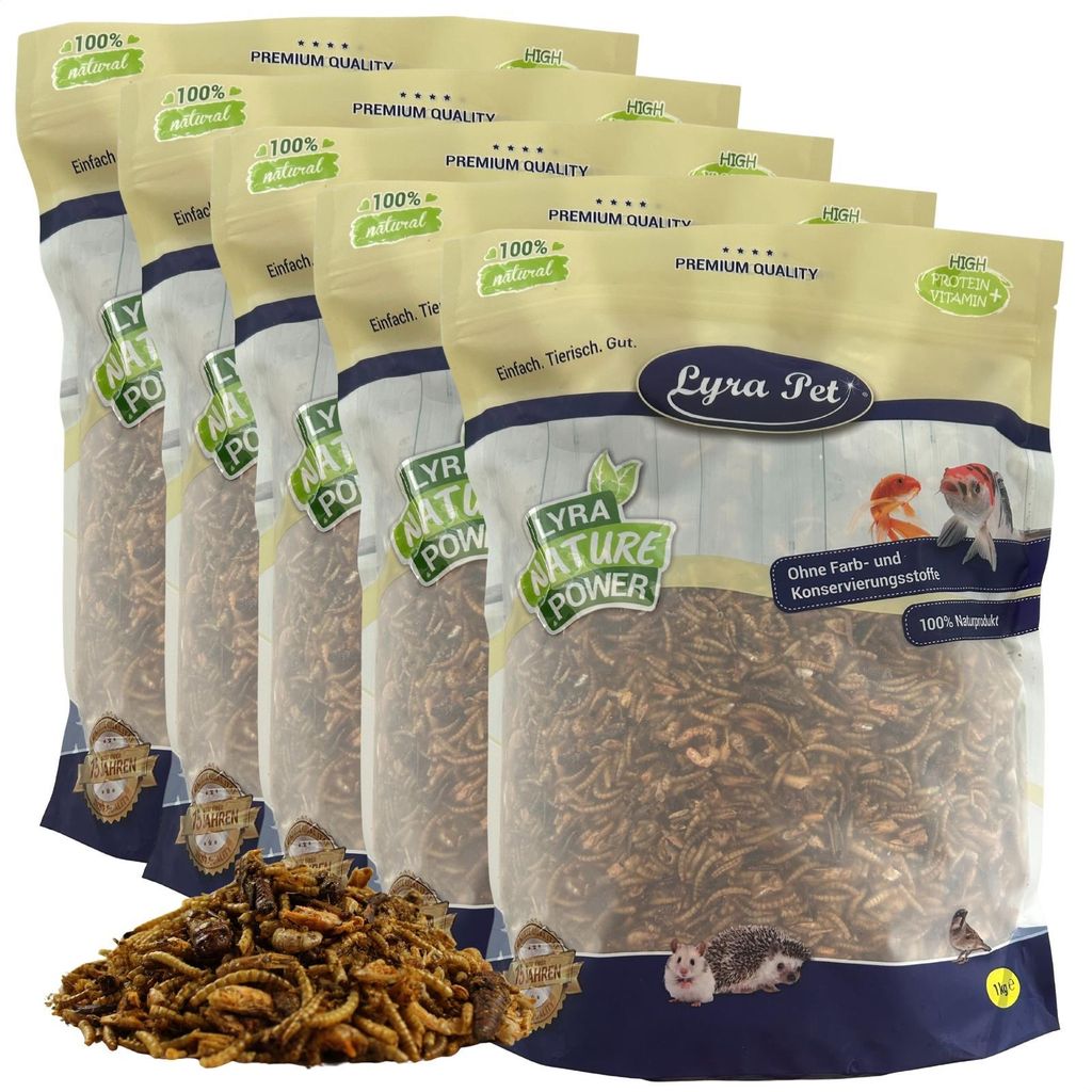 5 kg Lyra Pet® Protein Boost Insectenmix - met meelwormen, Productafbeelding 