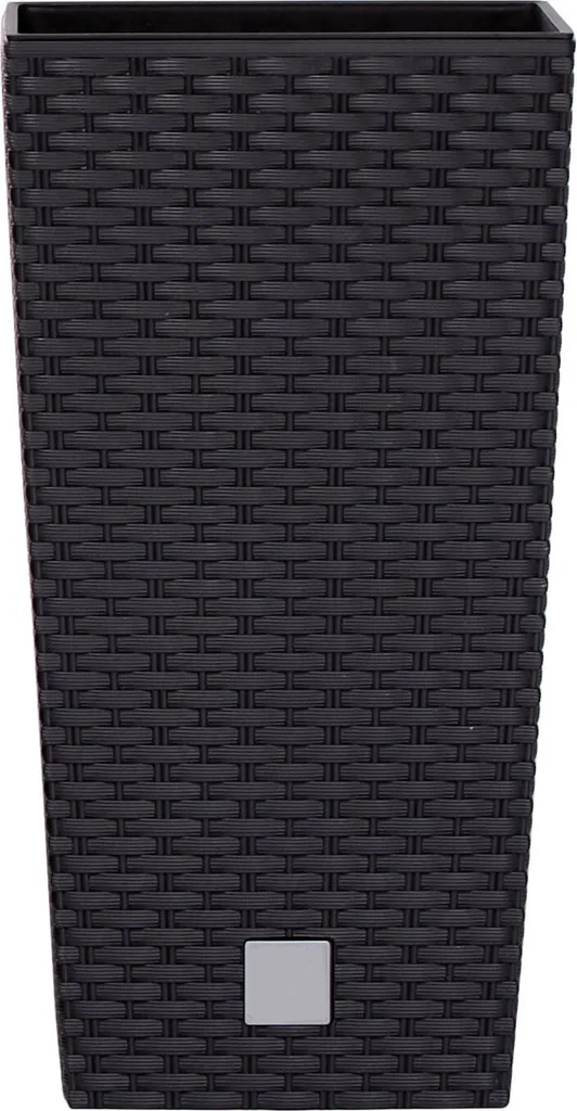 Grand pot de fleurs 62x32 cm anthracite RATO SQUARE avec réservoir