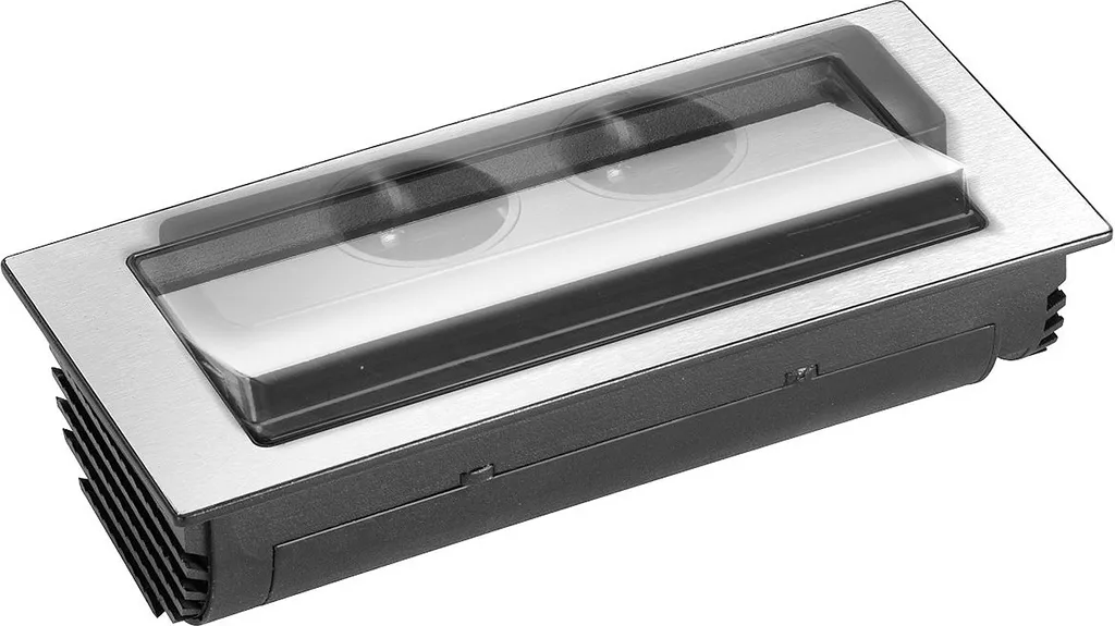 Bloc Multiprise Encastrable Inox Evoline Backflip Double Rotation - 24