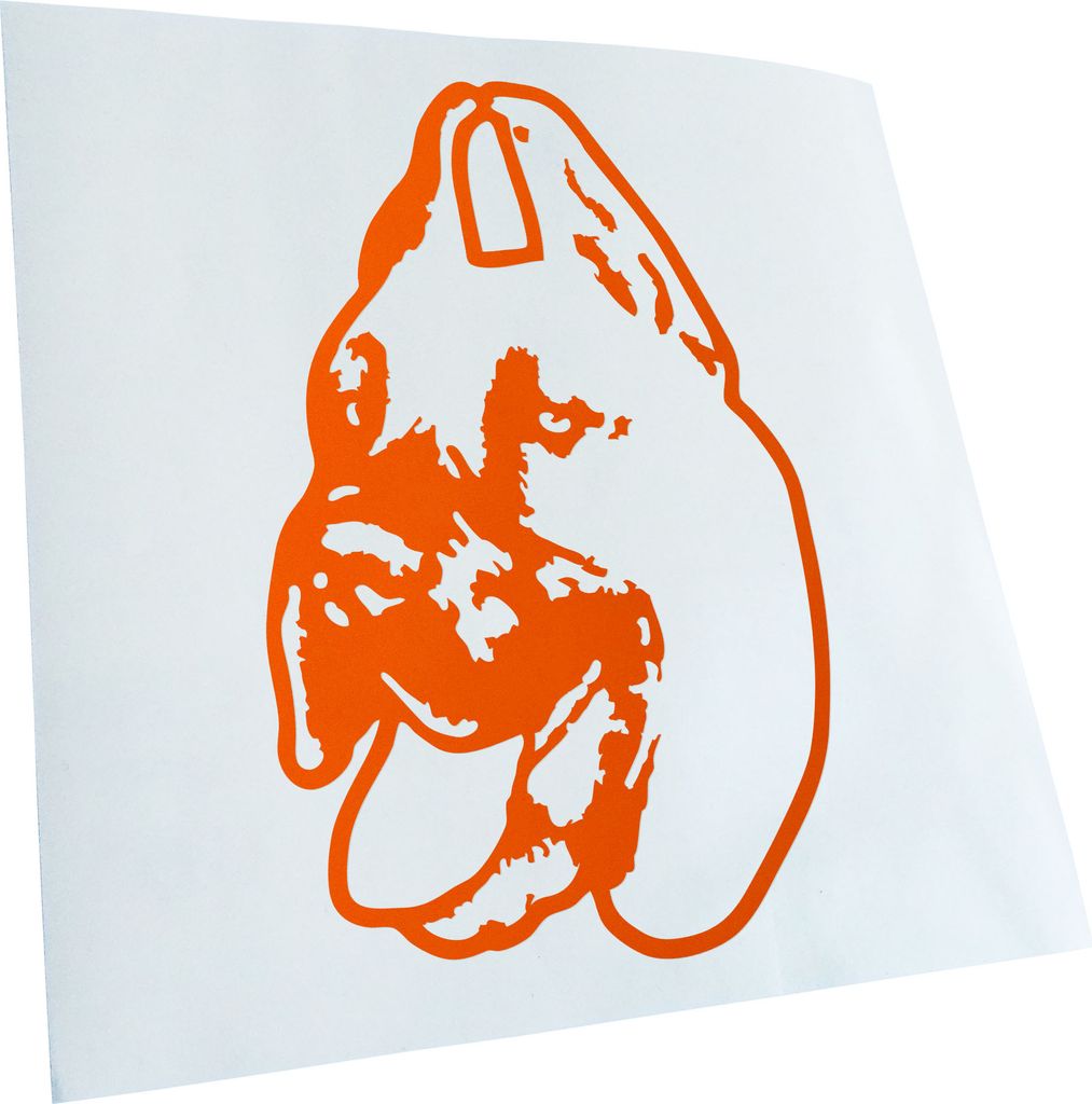 Kiwistar - Autoaufkleber - Great dane Hund - Orange - 50x31cm - Aufkleber für Auto, Laptop, Fahrrad, LKW, Motorrad mehrfarbig JDM Decal Racing