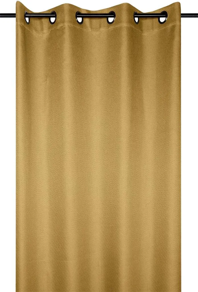 Rideau Copenhague 140x260cm Moutarde : Fini le Vis-à-vis et la Grisaille