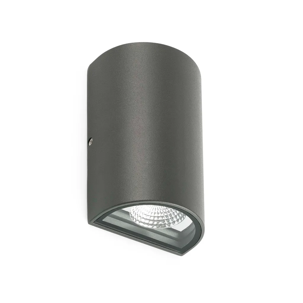 Lampe murale LED extérieure LACE pour entrée et balcon IP54 gris foncé