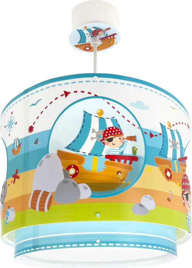 Lampada da soffitto a sospensione per bambini Pirates Island L'isola Dei