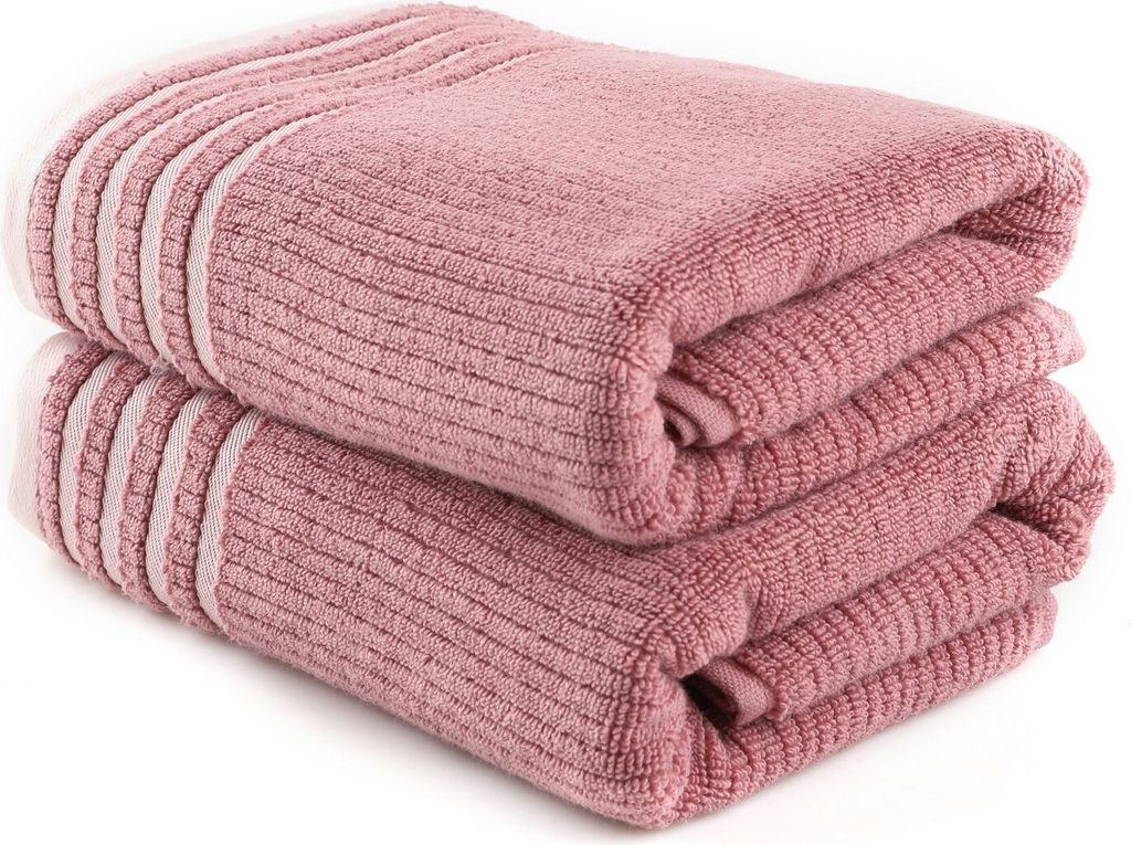 Mijolnir, Mayra - Rose, Handtuch-Set (2-teilig), Rose, 100 % MIKROBAUMWOLLE, 50 x 90 cm
