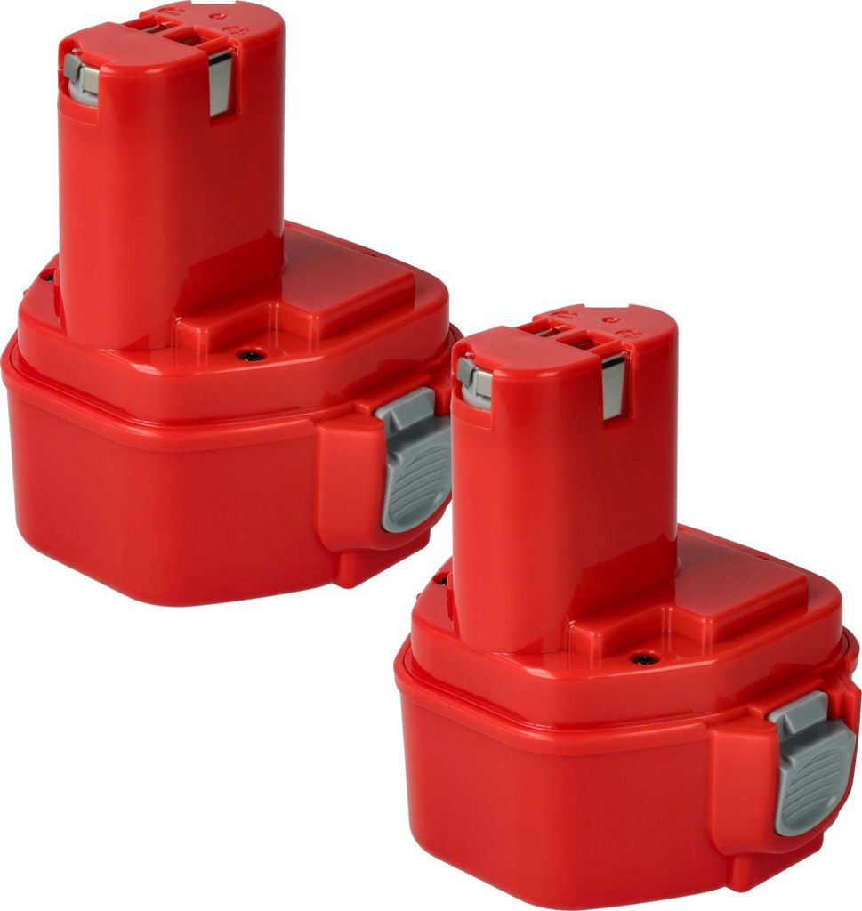 vhbw 2x Akku Ersatz für Makita 192681-5, 1220, 1222, 1235F, 1235, 192536-4, 192597-4, 1233, 1234, 1250, 192598-2 für Werkzeug (3000 mAh, NiMH, 12 V)