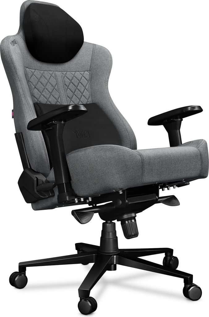 YUMISU Gaming Stuhl Bürostuhl 2052 Magnetic bis 180kg Belastbar Büro-Schreibtischstuhl PC-Stuhl Gaming Sessel CLOUD Grau Schwarz