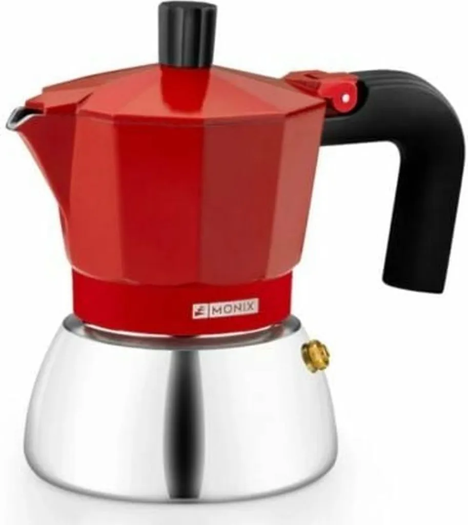Cafetière italienne Monix M863109 Rouge 470 ml - Cafetière Moka en Aluminium