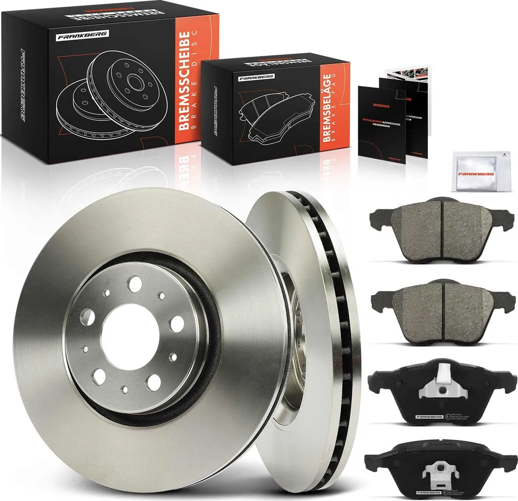 Frankberg 2 Disques et 4 Plaquettes de Frein Avant pour Volvo XC90 I