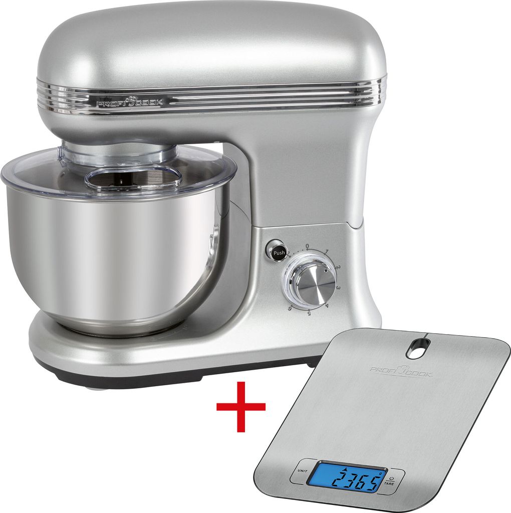 ProfiCook Knetmaschinen-Set PC-KM 1222 W silber/edelstahl Produktbild 