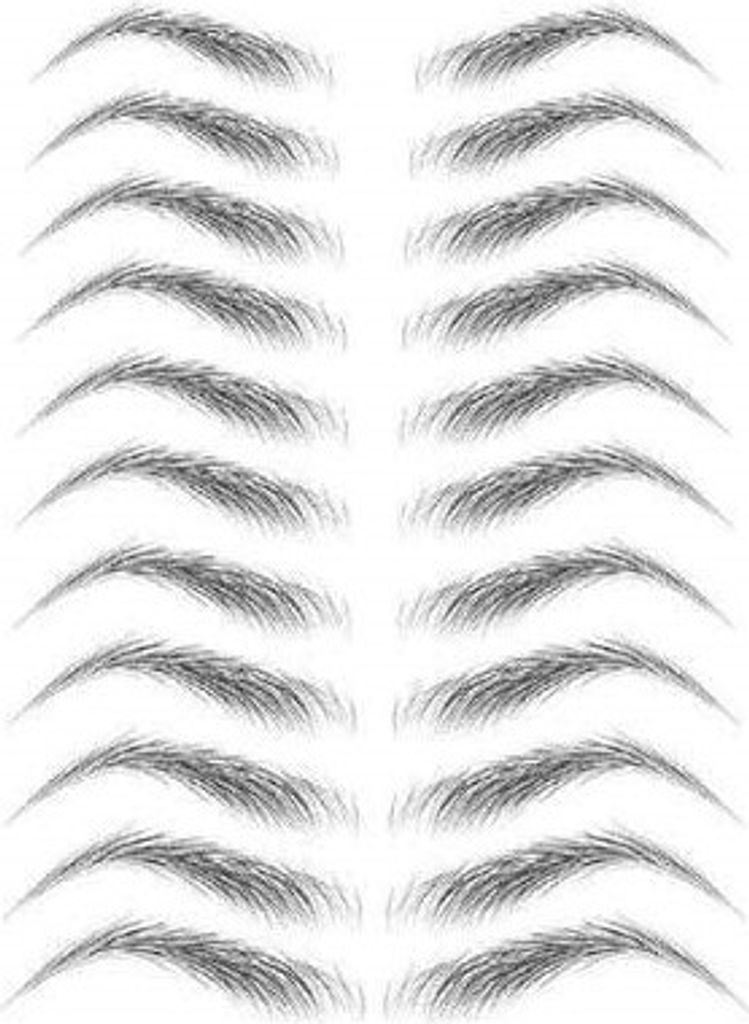INF Augenbrauensticker Fake Tattoo Schwarz 11 Paar Produktbild 