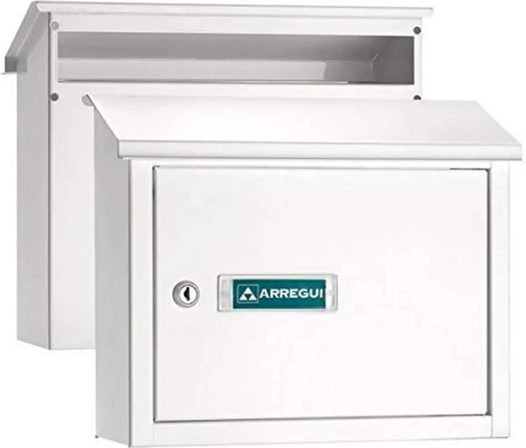 Boîte aux Lettres Format A4 pour Façade et Muret Extérieur Acier Blanc